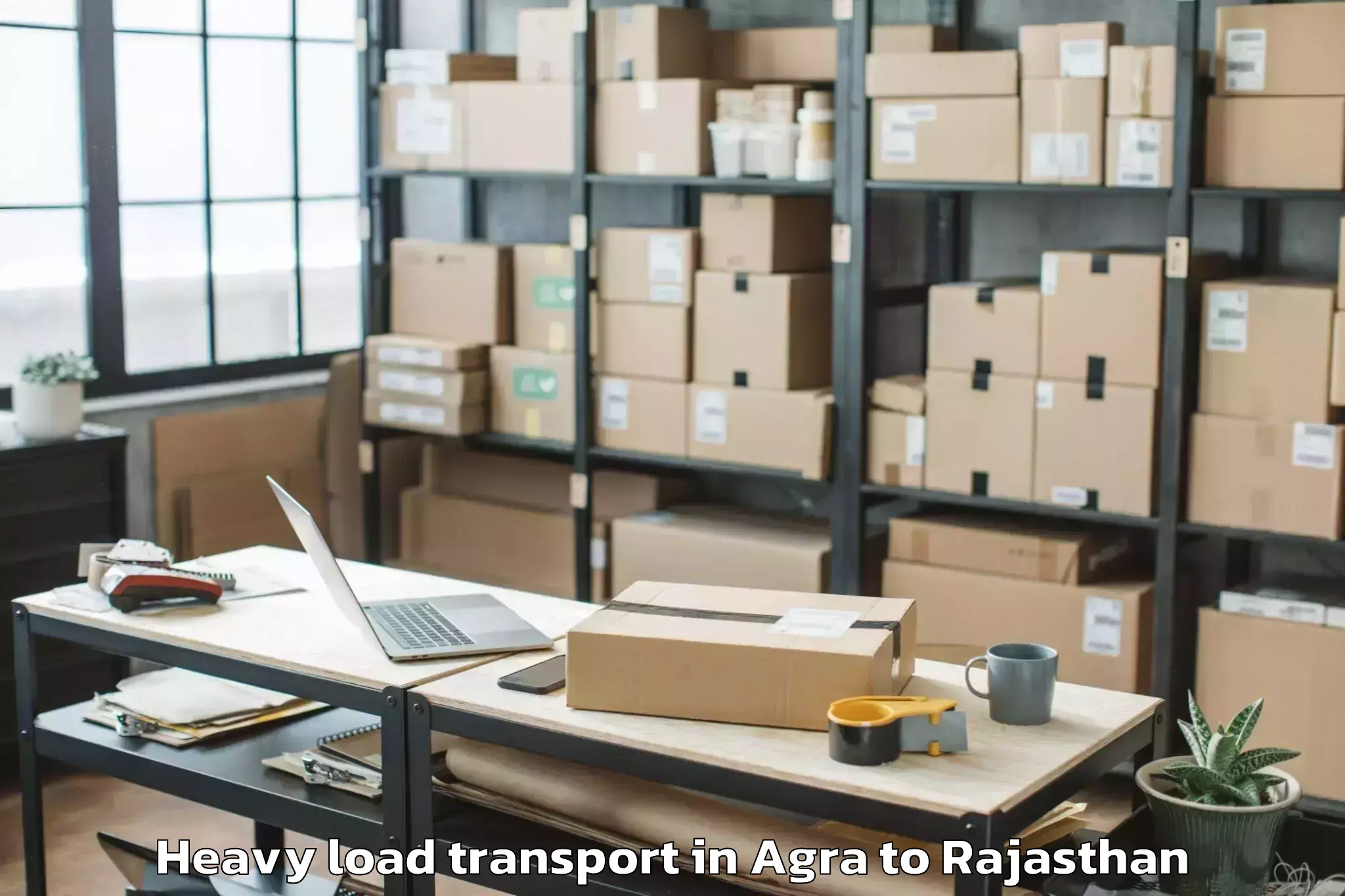 Easy Agra to Malpura Heavy Load Transport Booking